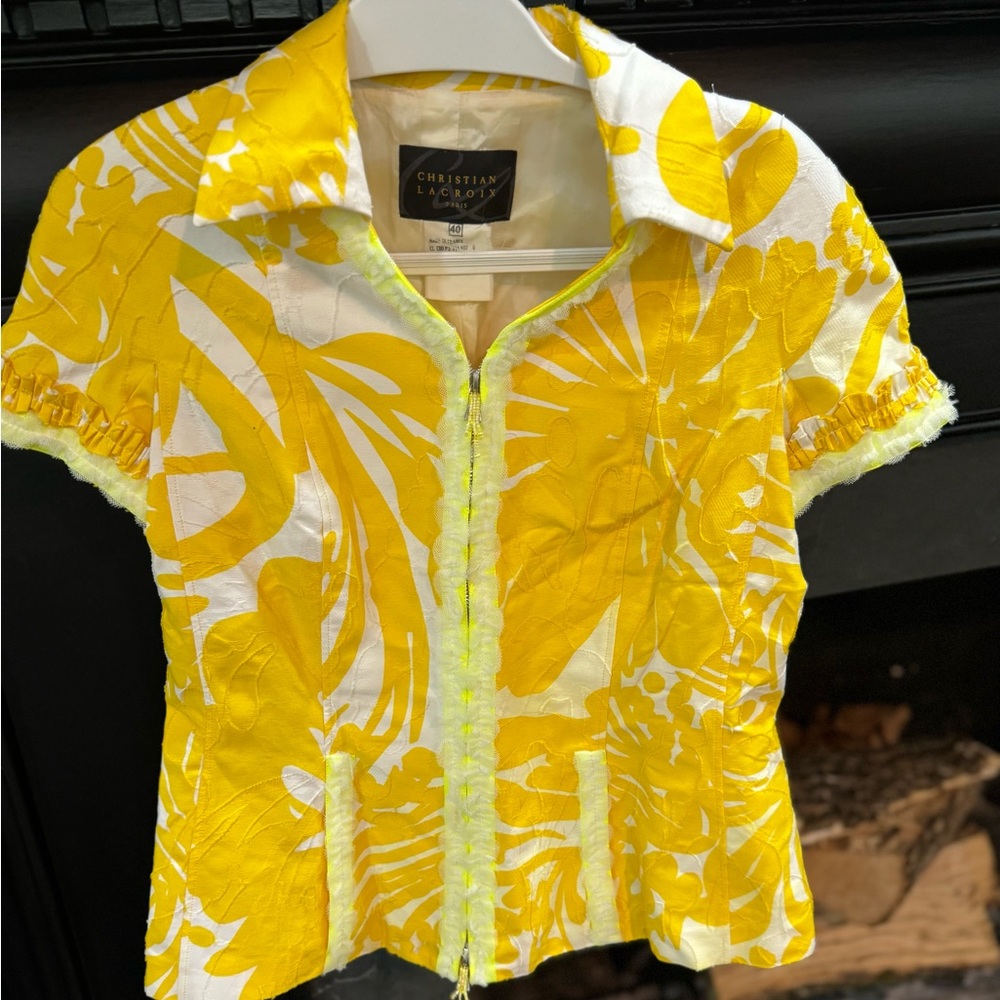 Vintage Christian LaCourse size 40 short sleeve jacket, blazer